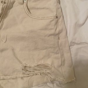 Cream washed Jean shorts!! 💌